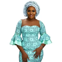 

High Quality 873 Nigerian Embroidery Cotton lace Fabric Wedding Dress African Swiss Voile Lace
