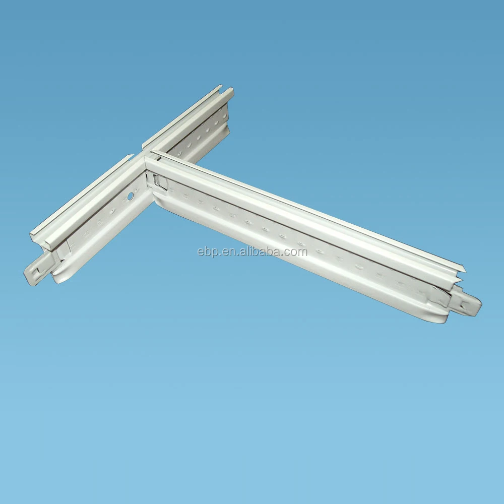 Exposed Suspended Ceiling Profiles Metal Slotted T Grid