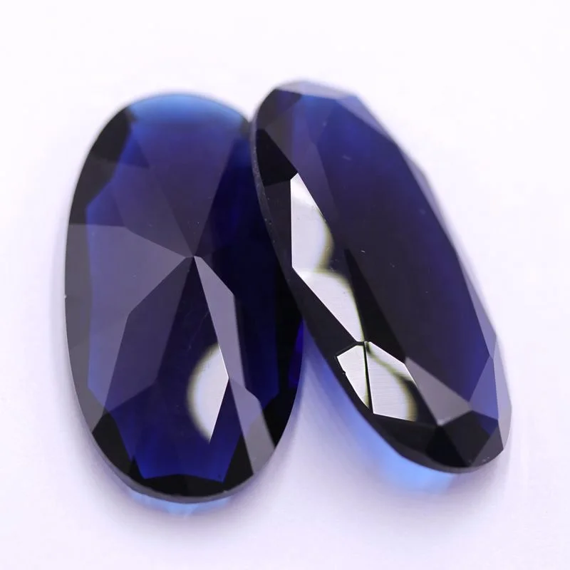 

Redleaf Jewelry synthetic crystal 22*42mm oval loose glass gemstones for jewelry making