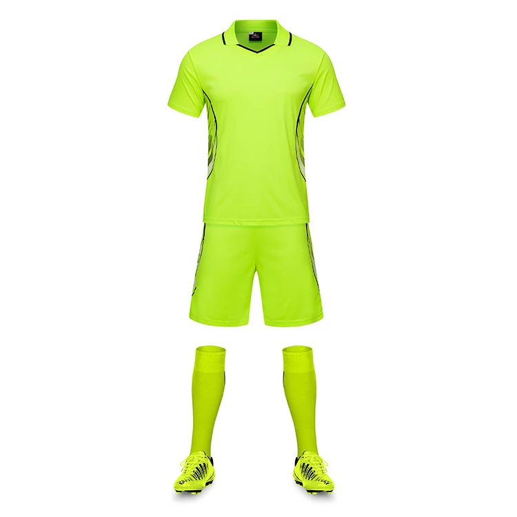 Custom Neon Green Green Sublimation Soccer Uniform Jersey