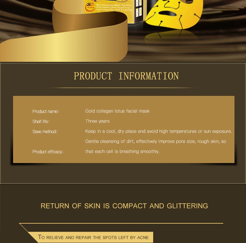 Blackhead Private Label Anti-aging Lifting Gold Face Mask