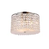 contemporary restaurant round glass diffuse crystal decor metal ceiling light