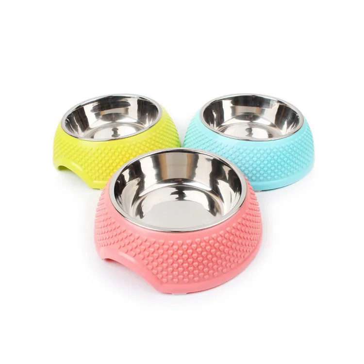 

JY251 good quality food water dog feeder heart pet bowls for wholesale, Mixed color