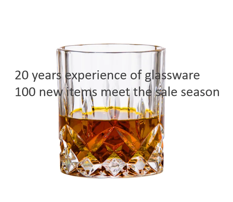 Wholesale Bar Glassware Diamond Liquor Whiskey Decanter And Old