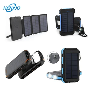 High Quality Real Capacity Strong LED Light Battery Phone Charger Solar Power Bank 25000 mAh