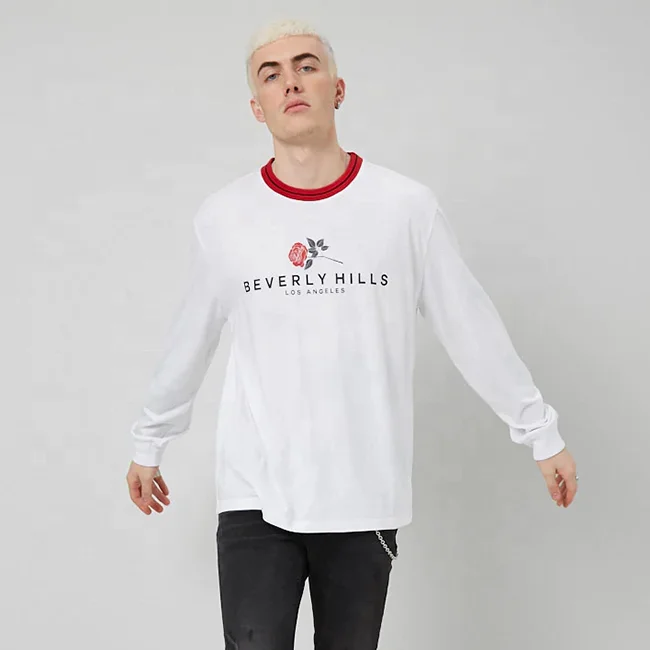 

Factory new design Rose graphic t shirt with logo custom logo printed, Customized color