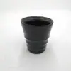 Round 1.75 oz Shot Glass with Heavy Base, Ceramic, Black, Set of 2