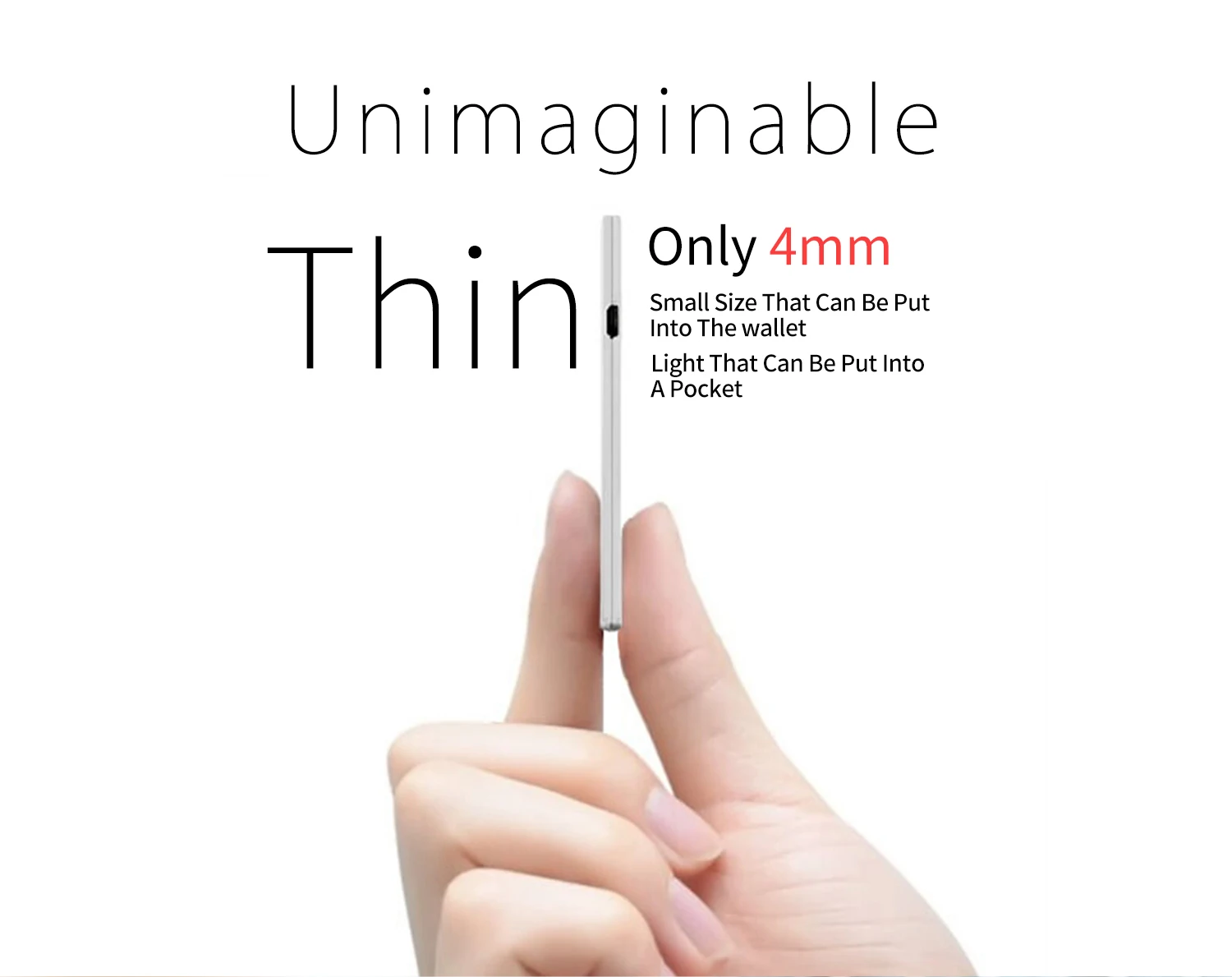 Ultra Slim Credit Card Fast Charging Mobile Power Bank For iPhone Android - ANKUX.COM