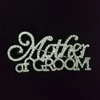 

Motto Mother Of Groom Custom Rhinestone Crystal Alphabet Letter Brooch Pin