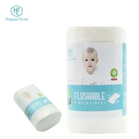 

Happyflute100% Biodegradable & Flushable diaper liners 18*28cm nappy liner disposable