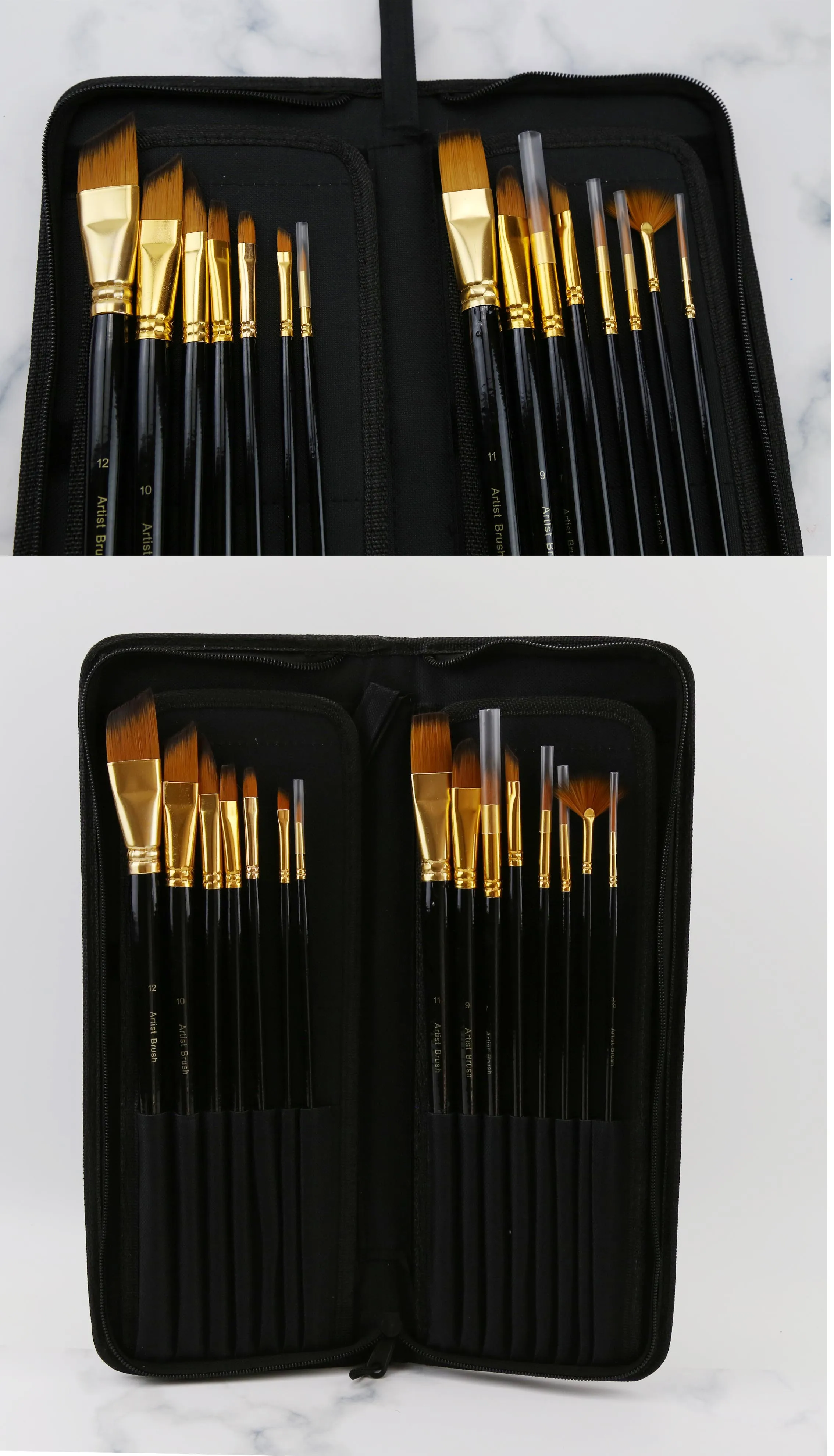 15set nylon brush canvas storing case or storage case with zipper amazon faddish