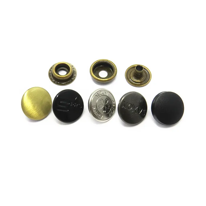 20mm Strong Matte Black Custom Logo Metal Snap Buttons - Buy Custom ...