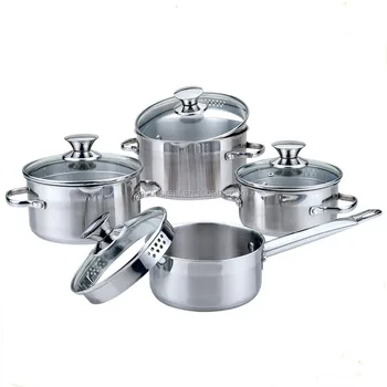 Msf Permanent Style Good Quality Cooking Pot Set 8pcs Stainless Msf Permanent Style Good Quality Cooking Pot Set 8pcs Stainless Steel Kitchenware With Strainer Lids