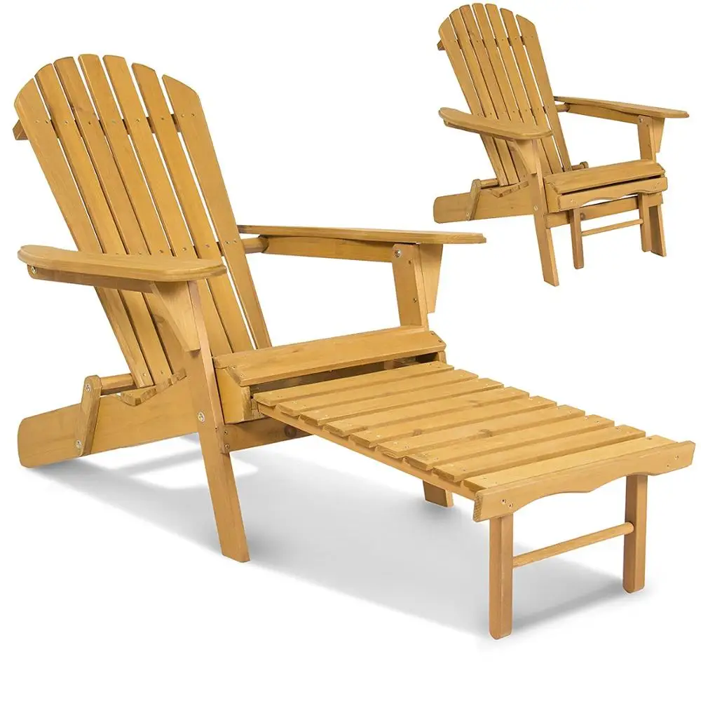 Outdoor Patio Deck Garden Foldable Wood Chair With Pull Out Ottoman Buy Wooden Furniture Designs Folding Chair Outdoor Furniture Product On Alibaba Com