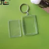 Hot and fashion give away gifts 62*40mm rectangle shape blank acrylic photo frame key holder