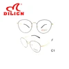 New round shape metal regular glasses frame with nice color temple