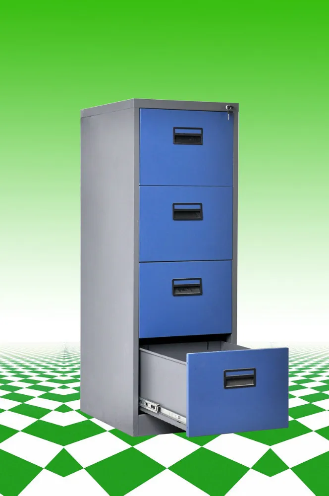 aço armário de metal Armário de arquivo 4 gaveta azul e cinza-Armários