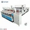 Automatic rewinding washroom tissue roll paper machine