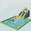 outdoor giant Inflatable swimming pool with slide commercial inflatable water park, inflatable water play equipment wholesale