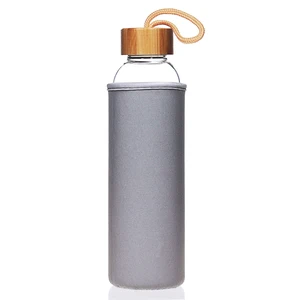 Image of Sample Provide Custom Logo Character Unique Single Wall Biodegradable Glass Bottles For Water