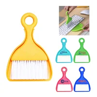 

Wholesale High Quality Colorful Plastic Mini Desktop Sweep Cleaning Brush keyboard Dustpan and Broom Set With Short Handle