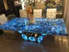 Dinning table and office desk designs natural translucent onyx table