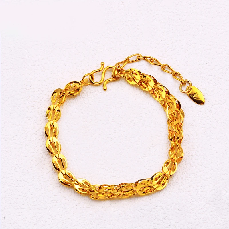 

xuping jewelry new style dubai 24k gold color bracelet for girls