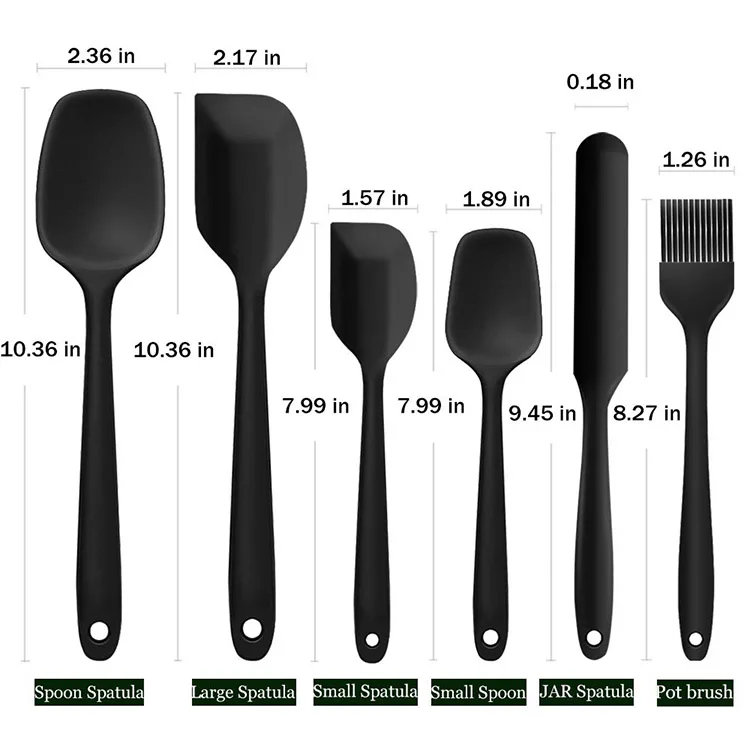 Heat Resistant Spatula Kitchen Utensils Set Of 6 Silicone Kitchenware Tools For Cooking Baking Buy Kitchen Utensils Set Of 6 Silicone Kitchenware Tools Silicone Spatula Product On Alibaba Com