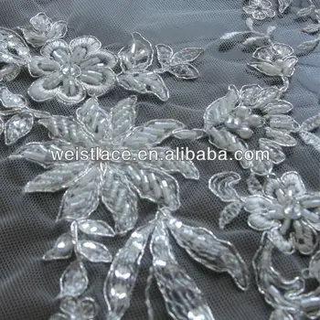 embroidered mesh lace fabric