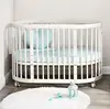 2018 New Design wood beds baby cribs baby cradle Circular bed round crib