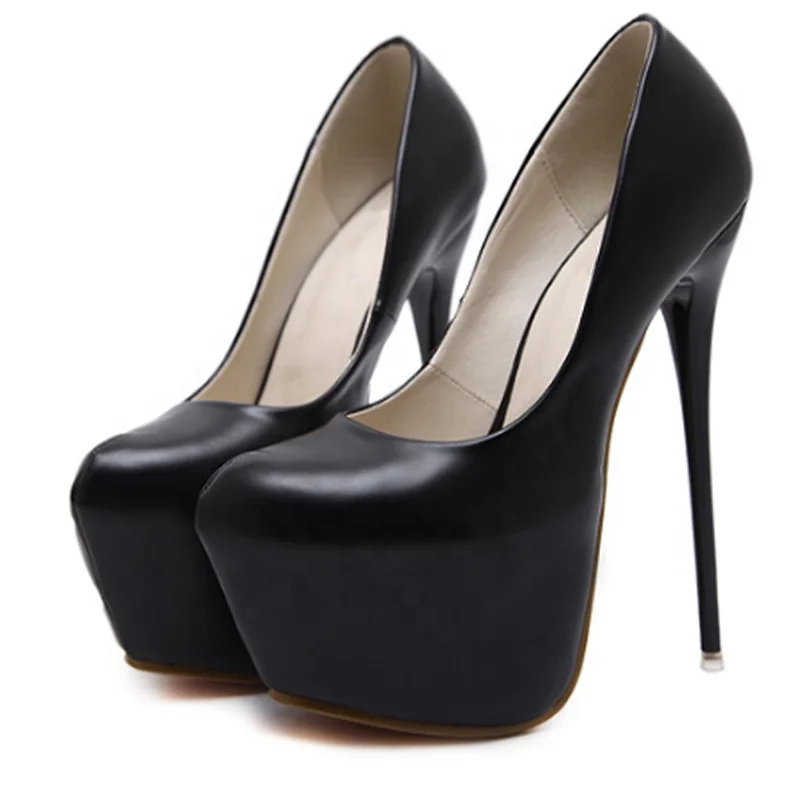 

Classic Latest design women fashionable super high pencil heel platform dress shoes, Custom color