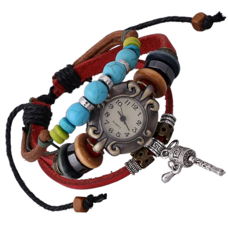 

Tryme genuine leather bracelet watch men and women watch, N/a