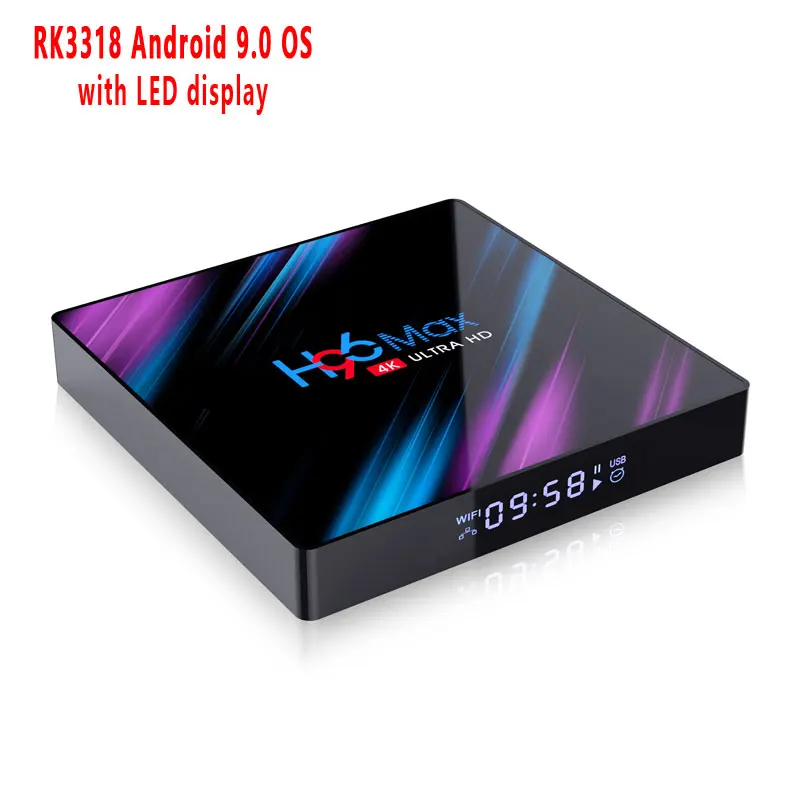 2019 New 4G Ram 32G Rom TV Box RK3318 Android9.0 Led Display 2.4G/5G WIFI Smart Set Top Box Bluetooth BT 4.0