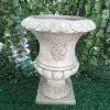 Classical urn shape pottery wholesale Fiberglass fiber clay flower planter pot with URN shape fiberglass planter box
