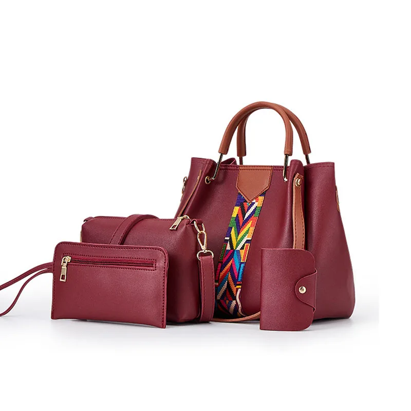 

2019 new trend fashion hot Selling Handbags Women Bags Set 4 Pieces Bag With Purses