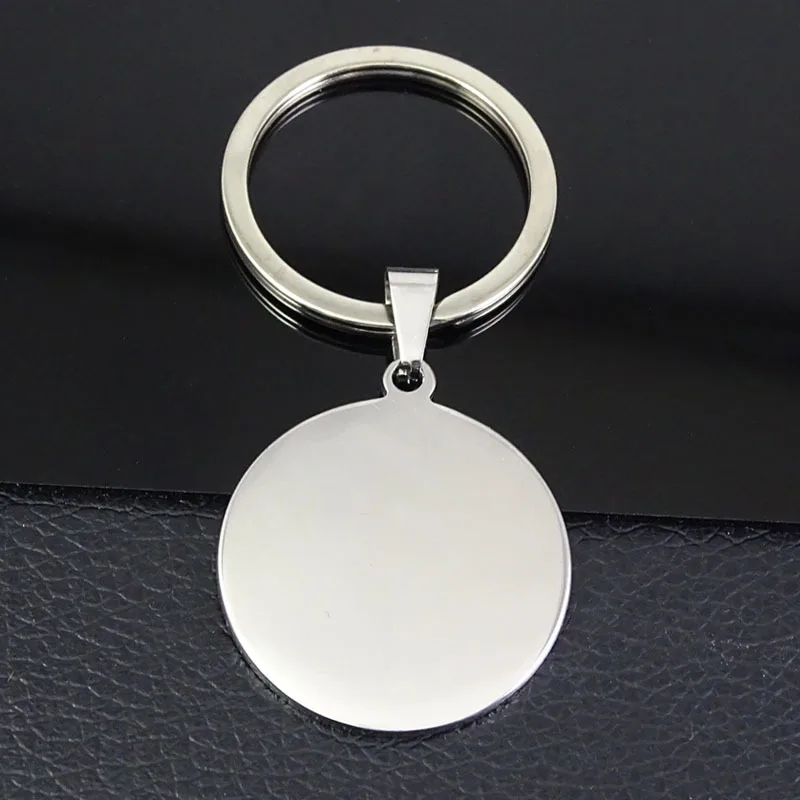 Blank Round Metal Stainless Steel Keychain Custom Logo For Company