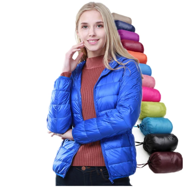 

Stock Free Sample Fashion 2019 Woman Quilted Goose Down Jacket for Winter
