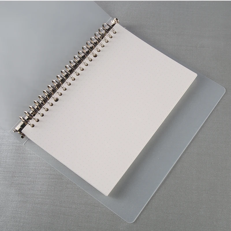 Personalized Transparent Plastic Spiral Notebook Clear Pp Cover