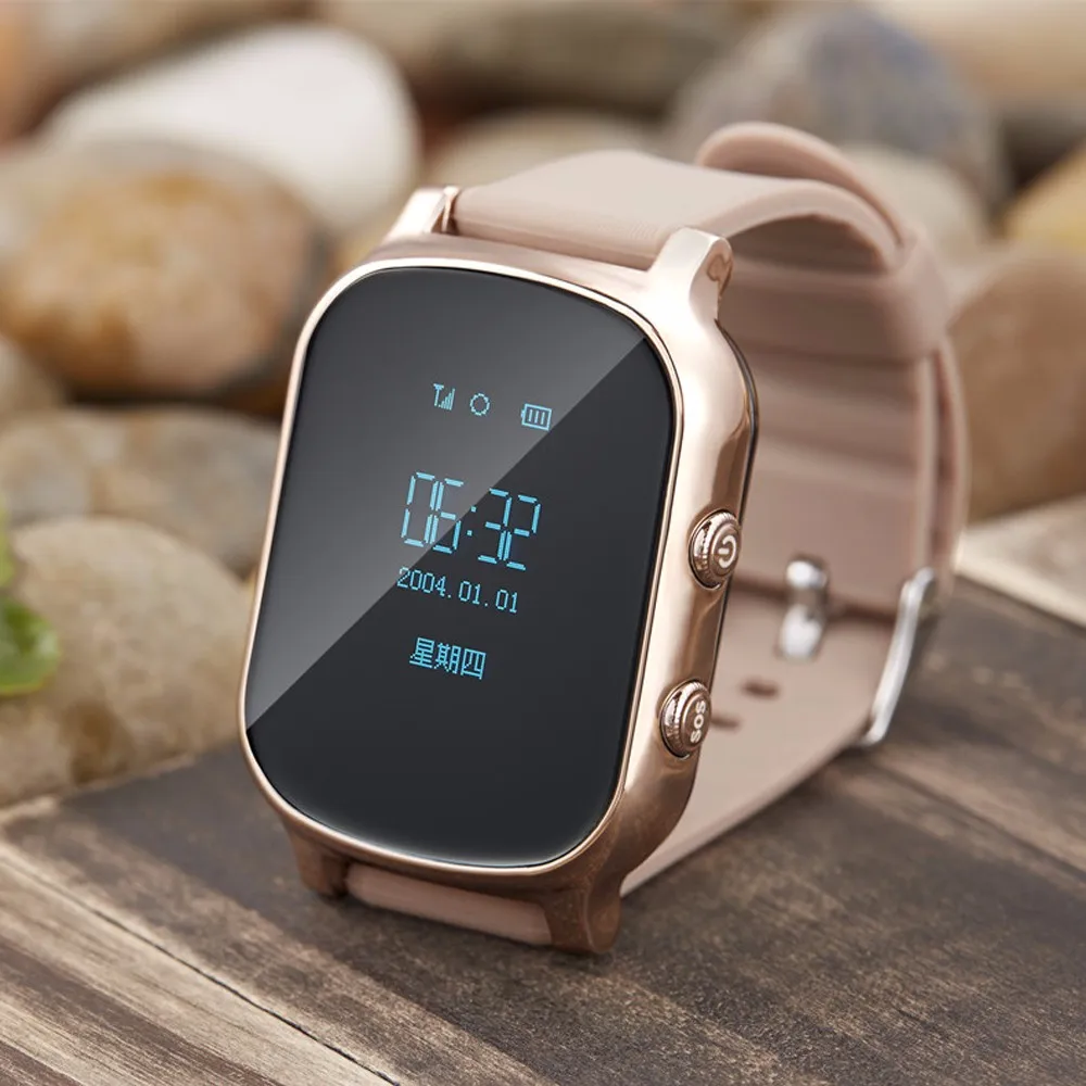 

2018 New T58 OLED Display Waterproof Android Smart Watch Phone, Gold;silver