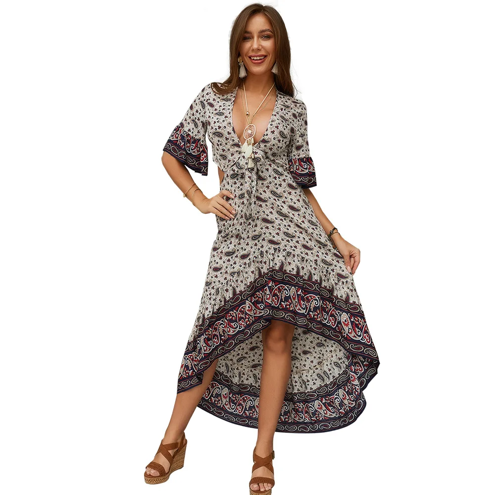 

2019Manufacturer Factory wholesale short Sleeve Ladies Women Dress, Picture