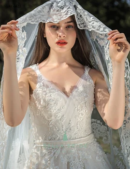 heavy lace wedding dress