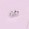 Cat Earrings Pure 925 Sterling Silver Fat Cat Kid earring stud