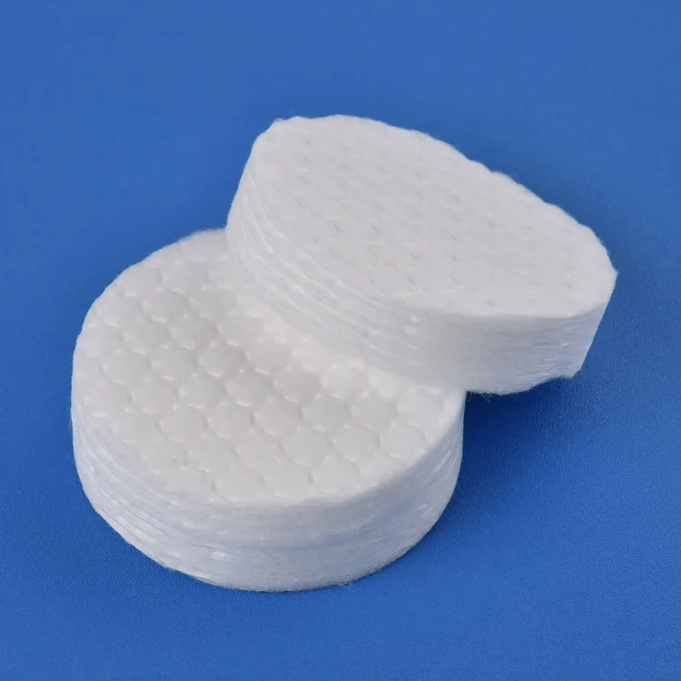 
Women cosmetic remover absorbent exfoliating facial makeup round beauty embossed pressed round cotton pads 