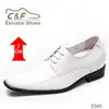 New durable fashion white wedding party formal men elevator dress shoes