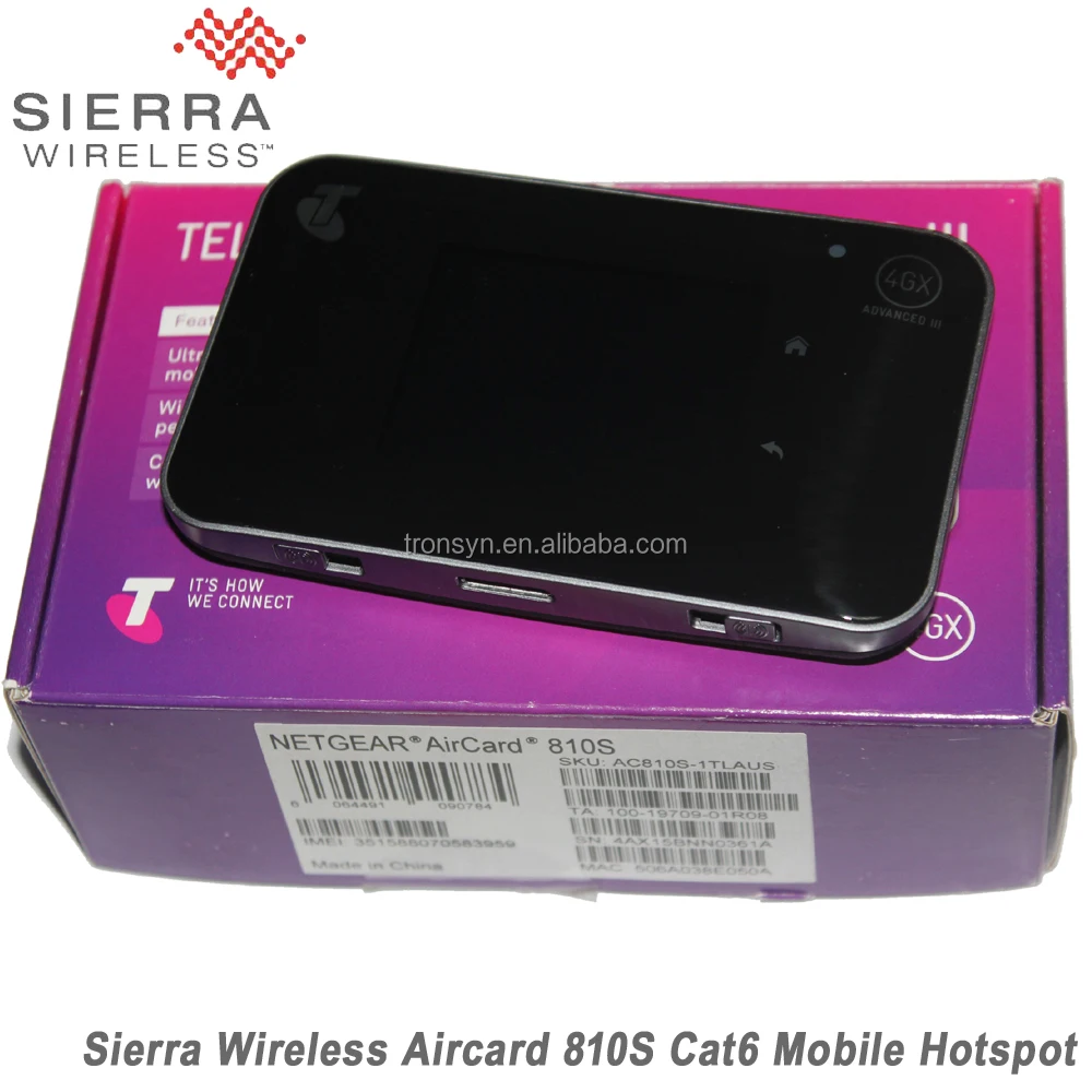 

Original Unlocked Netgear Aircard 810S Cat11 600Mbps 4G LTE Mobile WiFi Hotspot Support LTE FDD B1 B3 B7 B8 B28, Black
