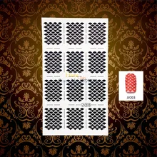 1PC Fashion Nail Art Stencil Sticker Fish Scale Design Hollow Nail Manicure Stamp Template Tools HWJV203