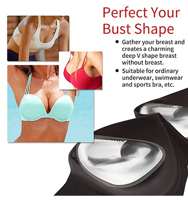 Strapless Backless Silicone Bra Inserts For Women Invisible Breast Push Up Cleavage Pads Buy