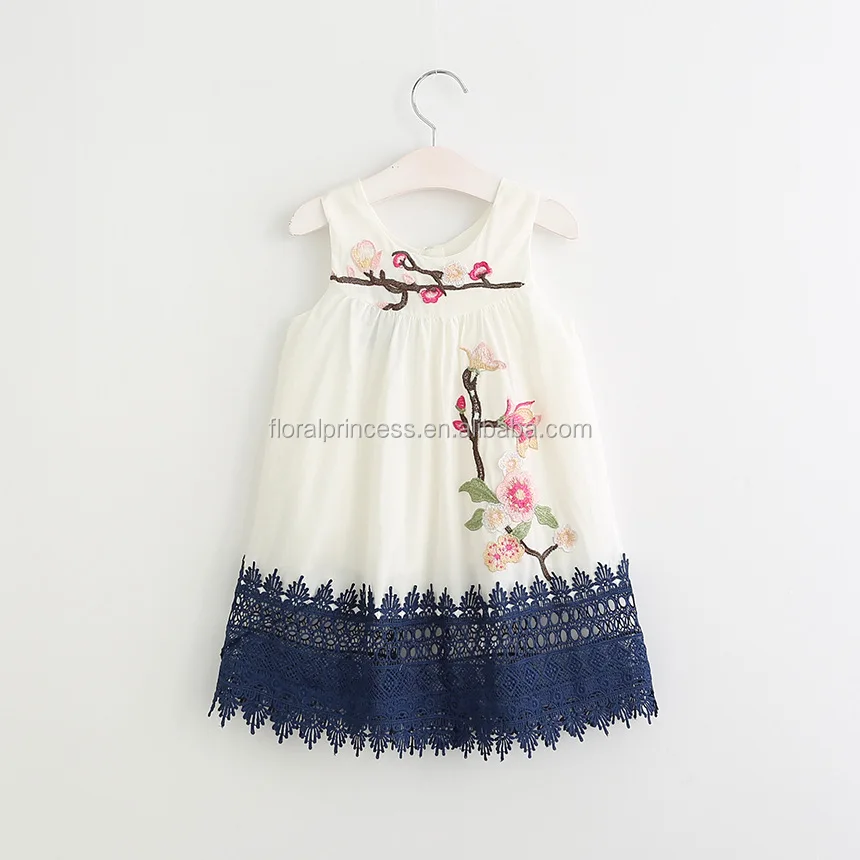 

children clothing manufacturers china plum embroidery kids clothes stock children boutique casual dress, As picture