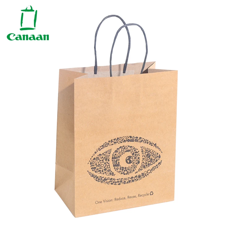 
Custom Printed Biodegradable Food Grade Bread Take Away Fast Food Brown Kraft Paper Bag 