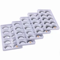 

Wholesale Best Faux Synthetic Silk Eyelash 5pair 3 pair3D 5D pack Soft Silk lashes natural false eyelashes